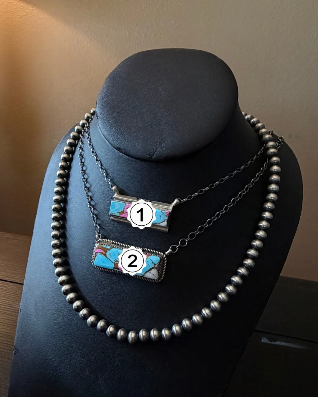 Cotton Cloud Navajo Bar Necklaces