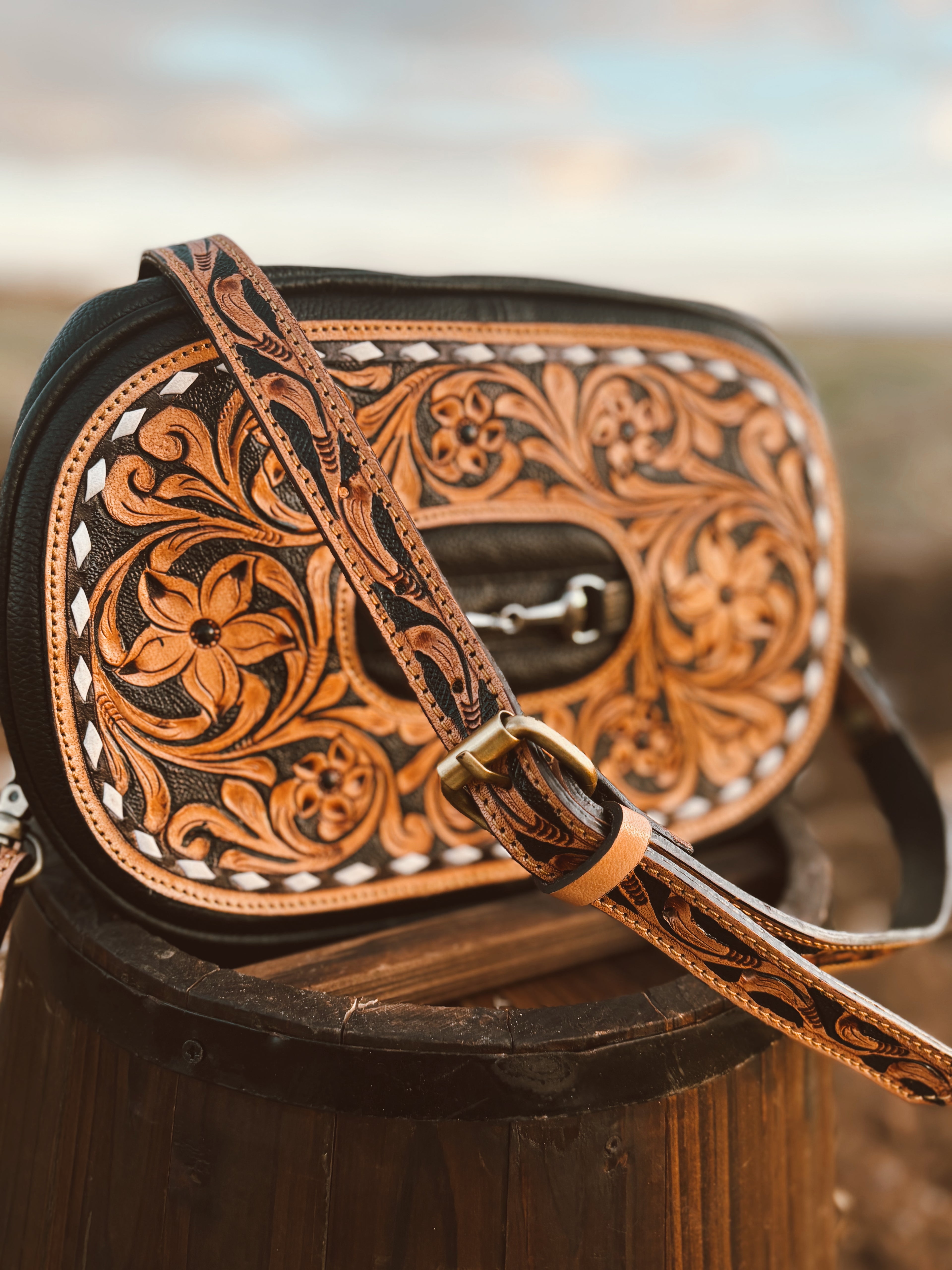 Bridle Belle Luxe Tooled Leather Purse