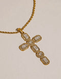 Belrose 18K Gold CZ Cross Necklace