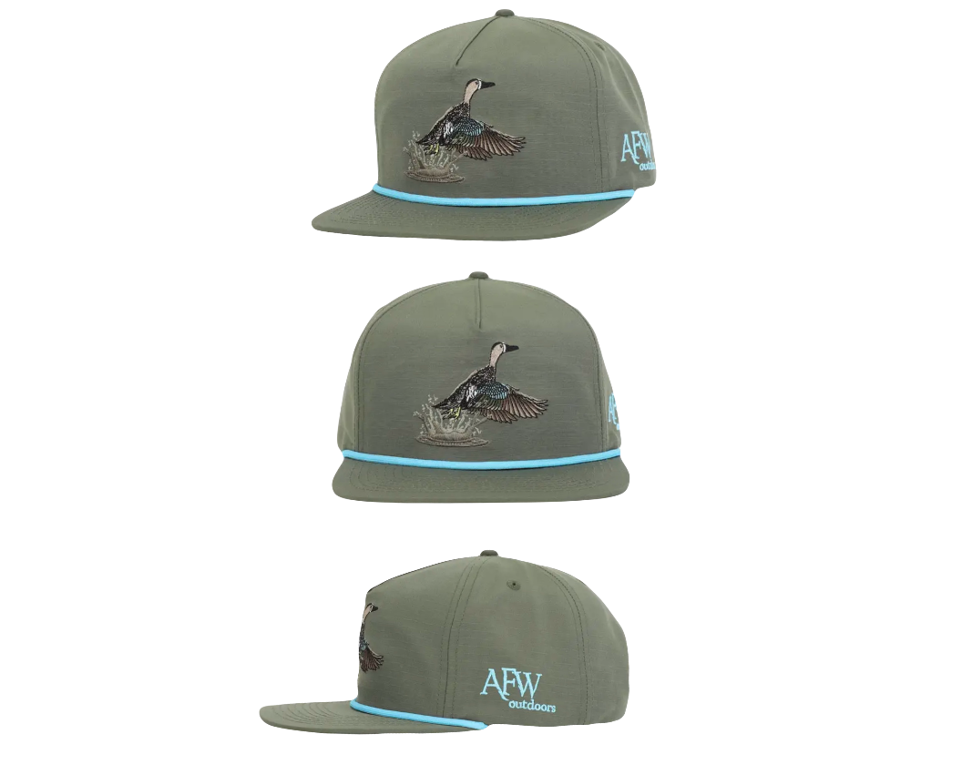 Moss Green Blue Wing Teal Ripstop Hat