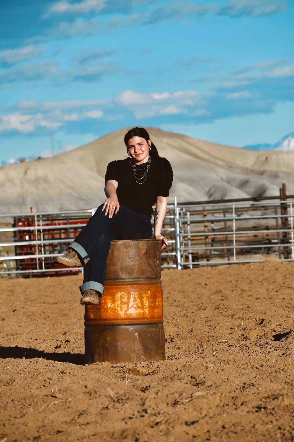 Classic Noir Cable Knit Puff Sleeve Top