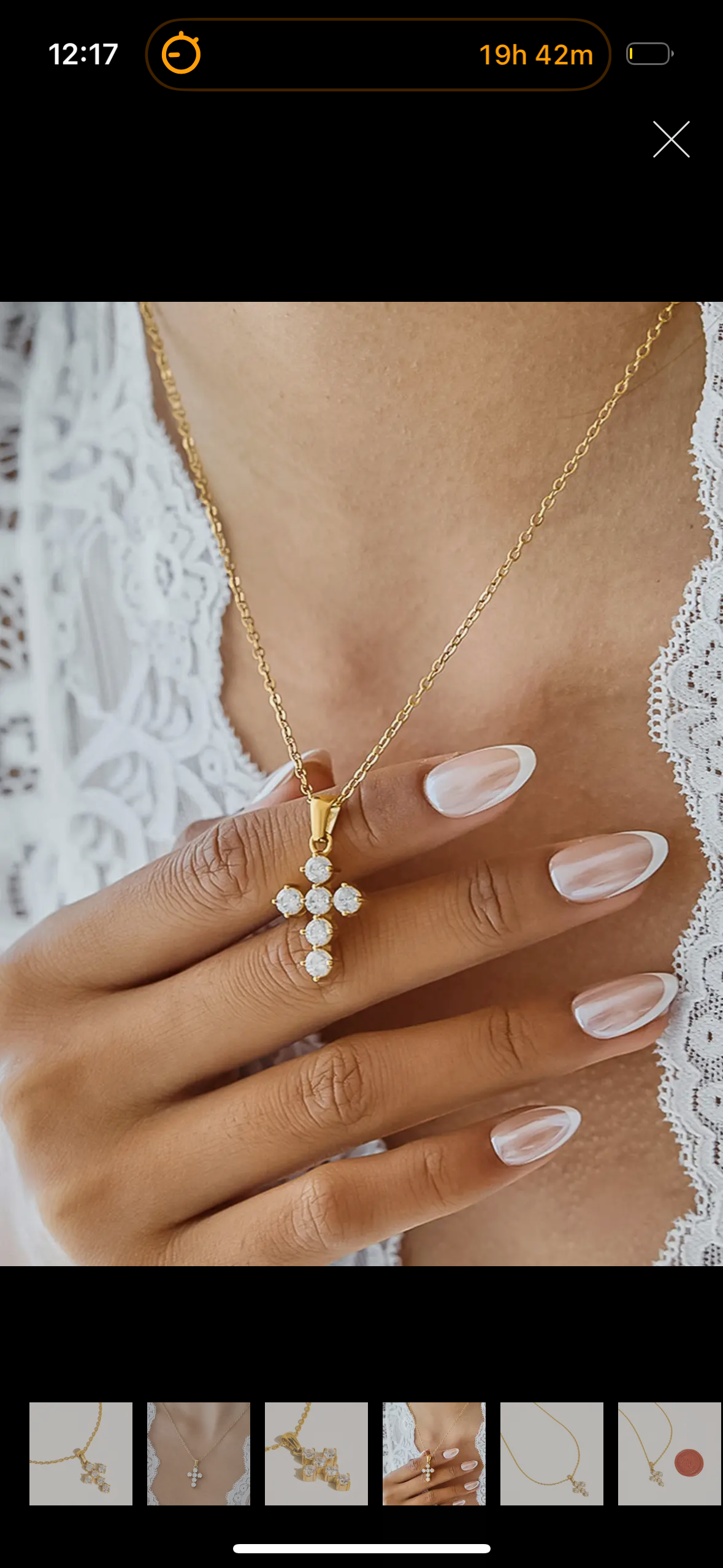 Raimon 18K Gold Non-Tarnish Dainty
Cross Necklace