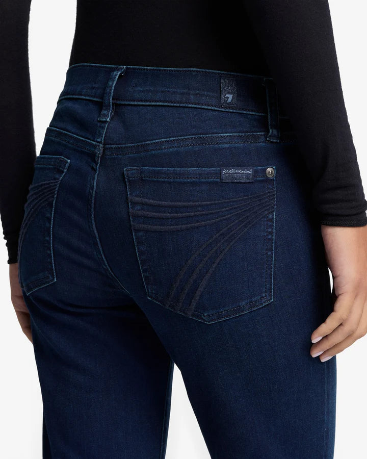 7 For All Mankind Dojo Flare Jeans - Blue Black Santiago