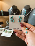 Turquoise Half Cluster Studs